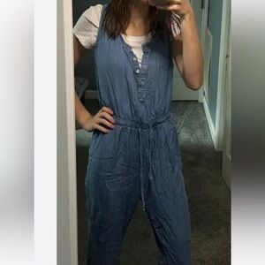 Denim women’s sleeveless romper